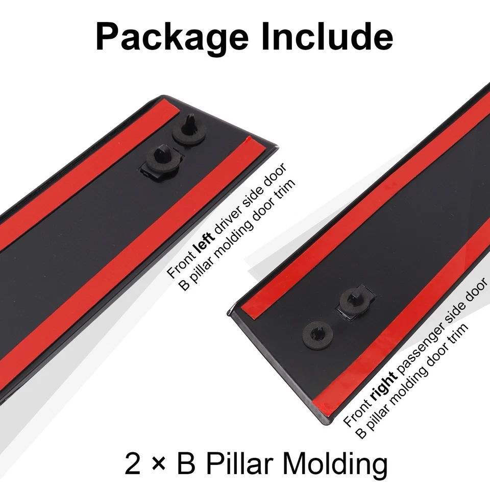 Par de molduras de puerta pilar B conductor y pasajero para Ford Explorer 926-449 2011-2016 Foto 3 de 4