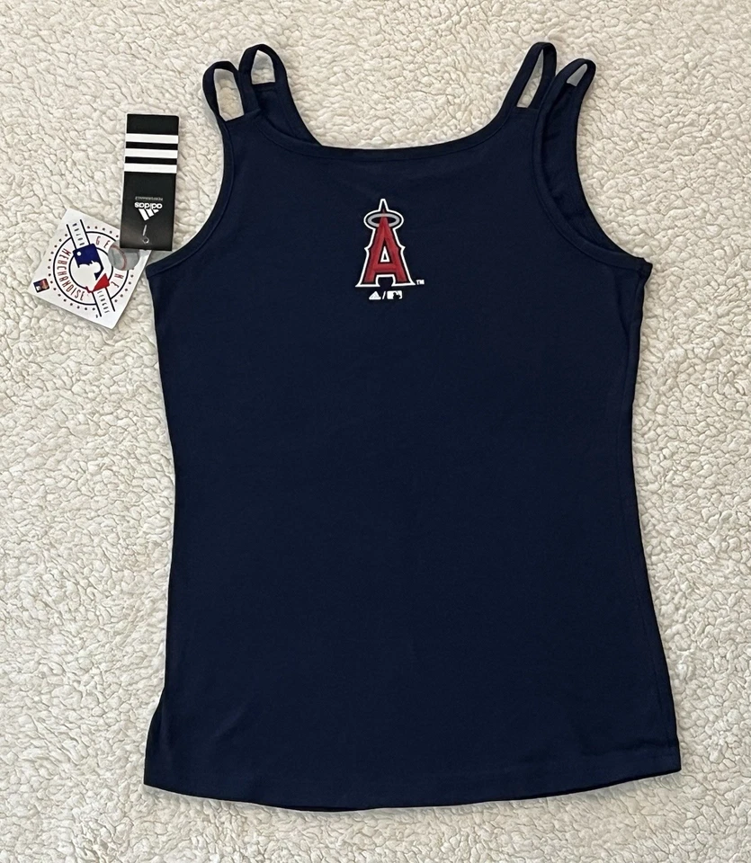 Camiseta sin mangas mediana Adidas nueva con etiquetas Los Angeles Angels para mujer Foto 2 de 3