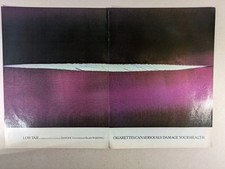 Silk Cut Mauve Cigarettes Original 1985 Paper Magazine Advert Double Page