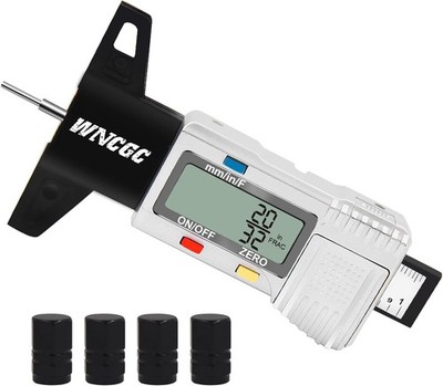 3 Modes Digital Tire Tread Depth Gauge, Tire Depth Gauge with Fractional Inch, D