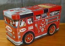 Vintage Alpo Friskies 2000 Collectors Edition Tin Bank Firetruck 