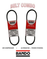 BANDO OEM 2 Pcs Serpentine Belts Kit  ALT-AC-P.S Fit S FORESTER 07-08 2.5L     