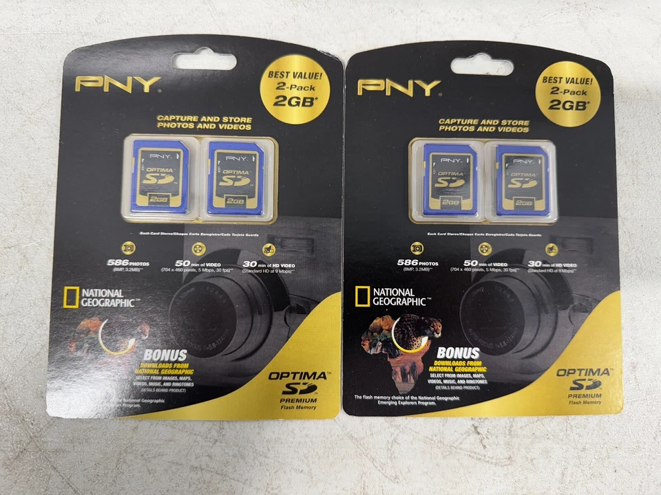 New PNY PREMIUM 2GB SDHC Card Class & Lexar Professional 8GB Card 133X 20Mb - Image 3 of 4