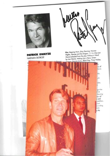 Patrick Swayze+Autograph+Fackeln im Sturm+Dirty Dancing - Afbeelding 1 van 1