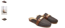 Michael Kors MK Plate Mule Brown Multi Logo Women's US sizes 5-10/NEW!!!