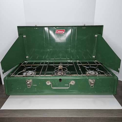 Coleman 426D 3Burner Camping Stove 1975 USA Grill 11/75 NO FUEL TANK