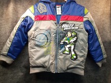 RARE Disney Kids Jacket Toy Story Buzz Lightyear Size Med 7/8