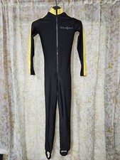 NeoSport Wetsuit Full Body Black Yellow Stripe Men's Size Small