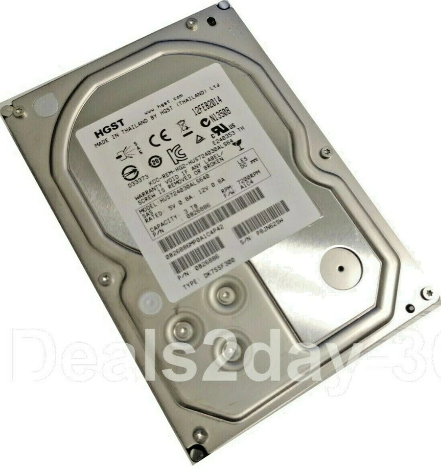 HGST 3TB 7.2K 6Gbps SAS 3.5" 64MB Hard Drive HUS724030ALS640 - Image 2 of 4