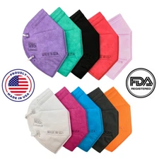 10 Pack! 5 Layer Protection KN95 / M95i Face Mask MADE IN USA Filtration 99%