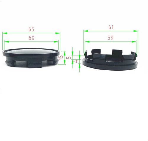 4pcs 65 mm A B T Sportsline Silver Black Alloy Wheel Center Hub Rim Caps - Picture 2 of 6