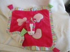 DOUGLAS PINK HORSE PONY SECURITY BLANKET STRIPES STUFFED ANIMAL PLUSH LOVEY TOY