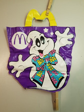 Vintage 1990 Ghost McDonald's Halloween Vinyl Trick-or-Treat Happy Meal Bag