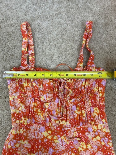 ASTR the Label Elsie Floral Milkmaid Coquette Sleeveless Midi Dress XS - Picture 12 of 12