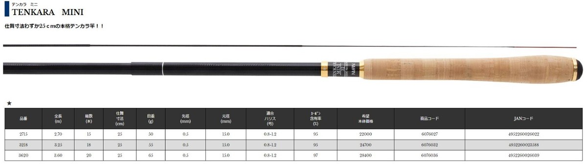 ニッシン　テンカラミニ270 宇崎日新 テンカラ ミニ 270/F141M 極上品 渓流 ヤマメ ニジマス