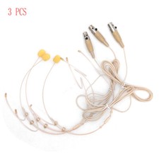3 PCS skin Mini headset Microphone 3 pins xlr plug for AKG samson Wireles System