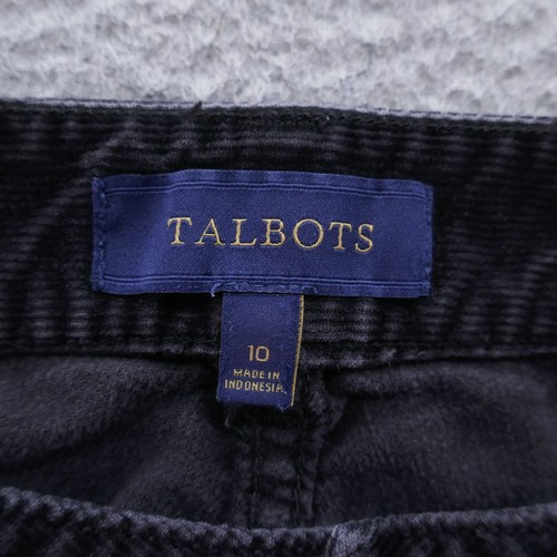 Talbots Damen gerades Bein Cordhose 10 schwarz kurvig mittlerer Bund Stretch - Bild 6 von 14