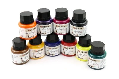 Liquidraw Acryltinten für Künstler 10er Set Tintenset 35ml professionelles Zeichnen