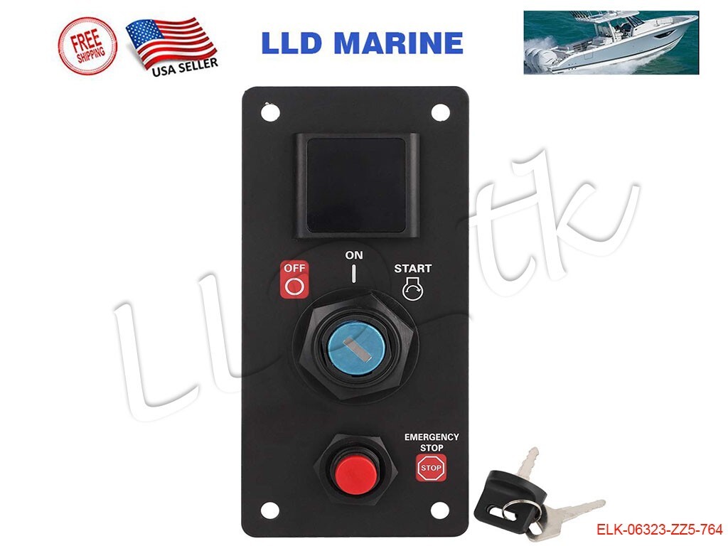 06323-ZZ5-764 Ignition Key Switch Panel Honda Outboard Remote
