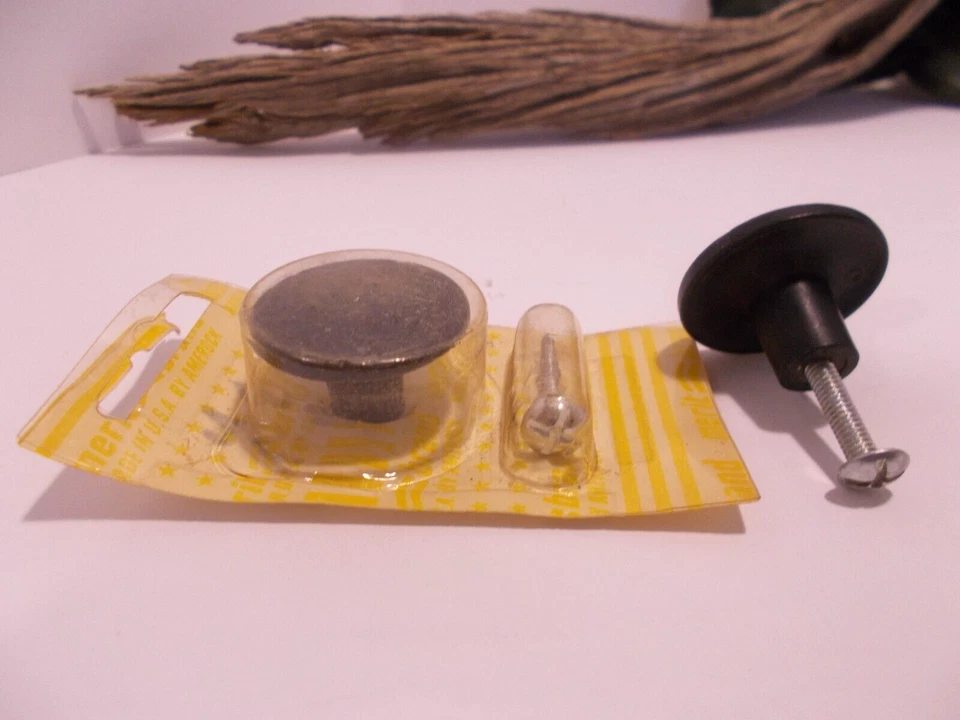 "2 perillas de cajón texturizadas negras fundidas a presión vintage de 1 1/4"" tiradores de gabinete" Foto 4 de 4