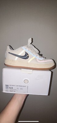 Size 5.5- Nike Air Force 1 x Travis Scott Sail 2018