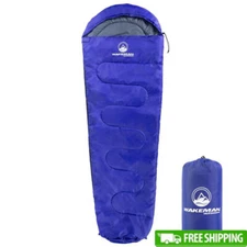 Mummy Sleeping Bag 25°F Cold Weather Water Resistant Lightweight Camping Gear US