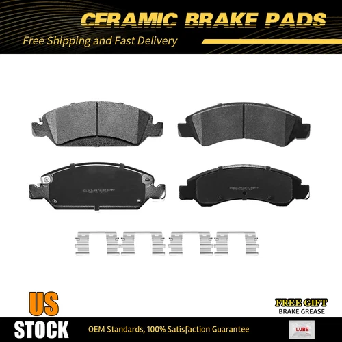Front Ceramic Brake Pads for Escalade ESV Chevy Silverado Sierra Yukon XL 1500 - Picture 1 of 6