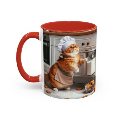 Cat Cooking in the Kitchen Mug - Cute Chef Cat Design - Perfect for Cat Lovers