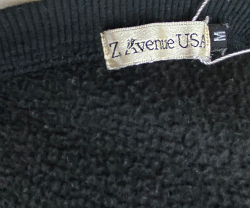 Z. AVENUE USA Damen schwarzes langes Sweatshirt Oberteil oder Kleid, Taschen Größe Medium - Bild 5 von 5