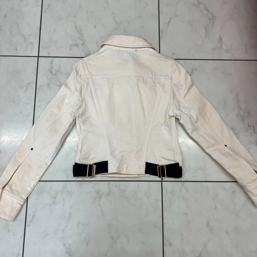 GUCCI Giacca Bluson Denim Donna Taglia 38 Bianco Off di JP