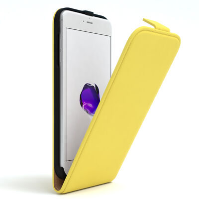 Tasche für Apple iPhone 8 / 7 Plus Flip Case Schutz Hülle Handy Cover Gelb