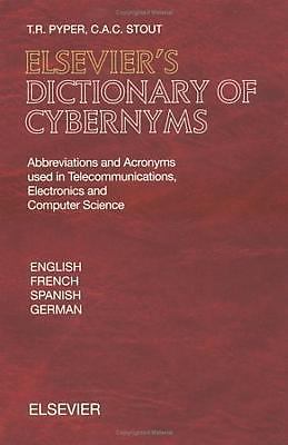 Elsevier's Dictionary of Cybernyms Pyper Stout Hardback Elsevier Science