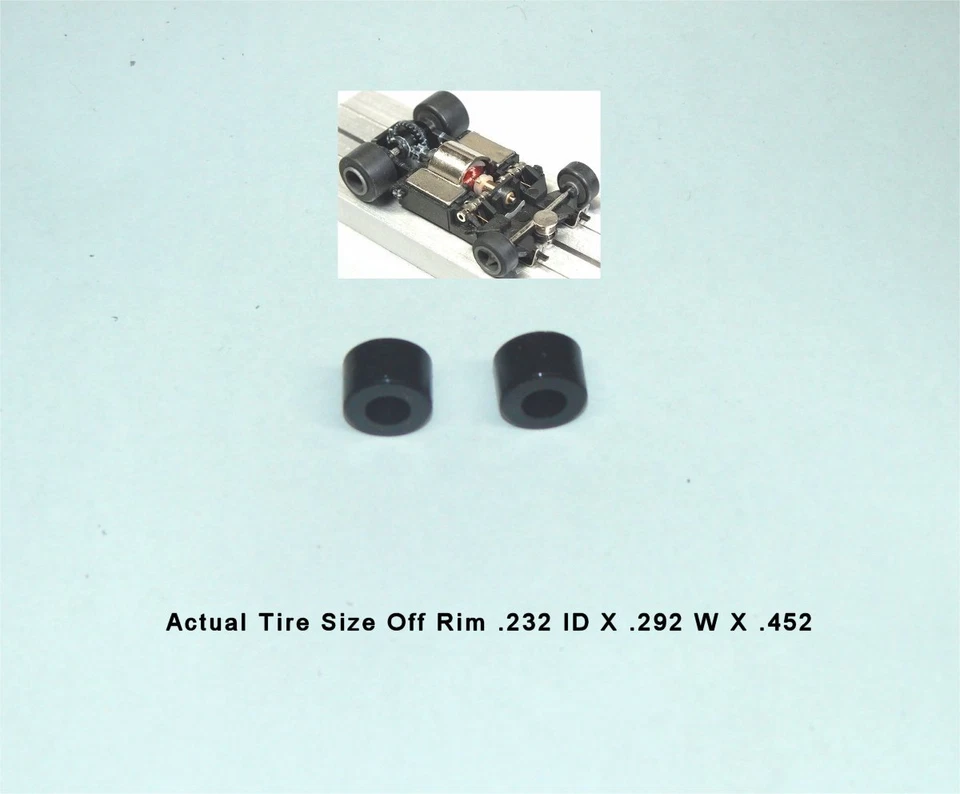 16.469 .449 Life Like Tyco Magnum Chasis Silicona Ranura Coche Neumáticos C2 Foto 2 de 2