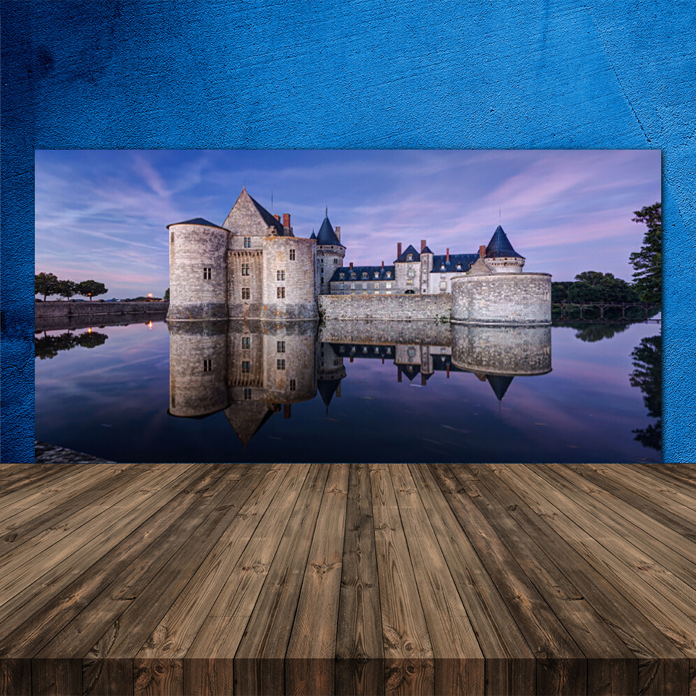 Crédence en verre haut de gamme 120x60 pour cuisine design motif Château