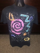 Screen Stars Best Black Geometric Design Single Stitch Shirt sz XL Made In USA