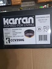 Karran USA CCV350G Cinox 15-3/4" Circular Stainless Steel Vessel - Gunmetal Grey