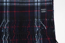 Drake's London Lambswool Scarf Fringe Made in Scotland Men's