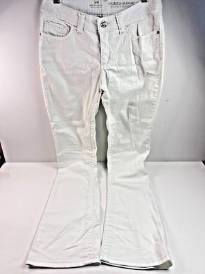 Lee Platinum Label Stretch Secretly Slender Barely Bootcut White Jeans Size 8