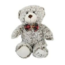 FAO Schwarz Plush Teddy Bear Stuffed Animal Red Plaid Bow Tie 2017 18"