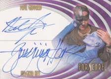 FARSCAPE THROUGH WORMHOLE HEY & GODDARD AS ZHAAN & STARK DUAL AUTOGRAPH CARD DA3