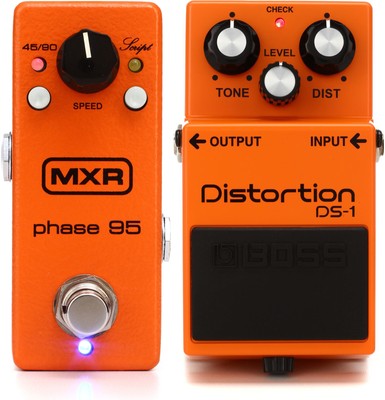 MXR M290 Mini Phase 95 Pedal + Boss DS-1 Distortion Pedal Value Bundle