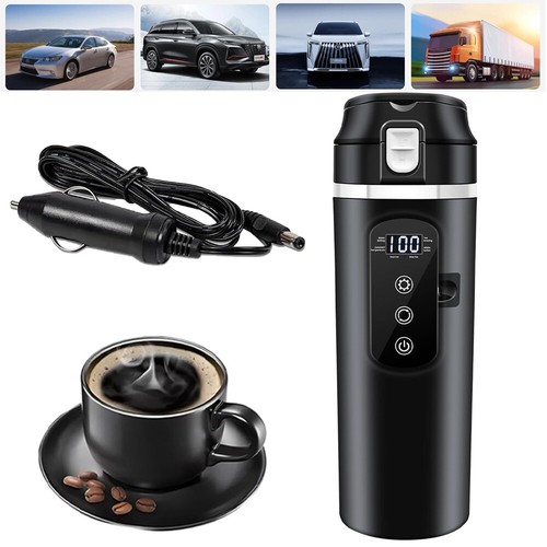 400ml Electric Car Cup Travel Heating Cup Coffee Mug Heater 12V/24V New - Picture 6 of 14