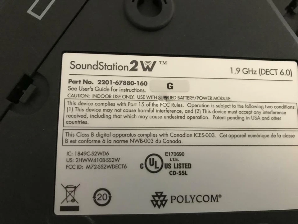 Polycom SoundStation 2W DECT 6.0 Wireless Conference Phone - Image 2 of 3