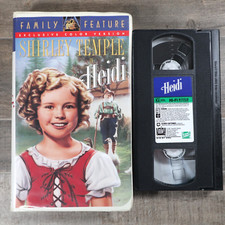SHIRLEY TEMPLE IN HEIDI VHS Video Cassette Tape Clamshell Case Color Version