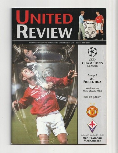 M'chester Utd 1999/00 Home Champions League Grupo y 1/4 partidos finales del menú - Imagen 3 de 8
