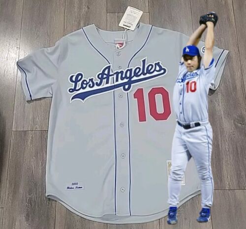 2002 AUTHENTIC HIDEO NOMO LA DODGERS JERSEY 48 XL SATIN MITCHELL NESS JAPAN