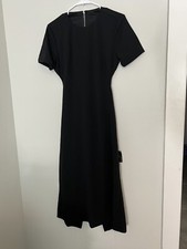 Lulus Art Of Style Open Back Midi Little Black Dress Size XL