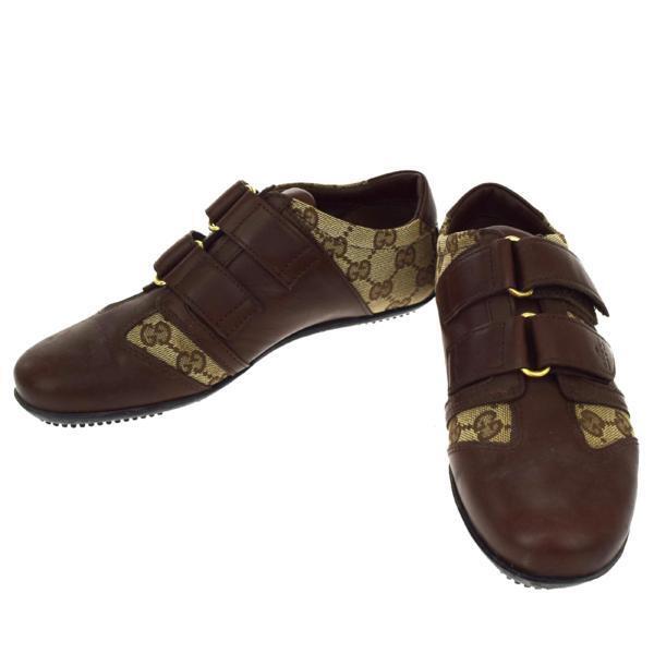 GUCCI Monogrammed Canvas and Leather Sneakers for Men