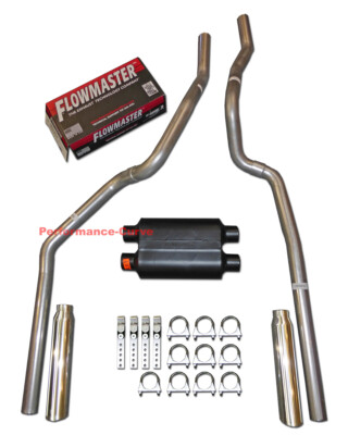 96-99 Chevrolet GMC Truck 5.7L Mandrel Dual Exhaust w/ Flowmaster Original 40