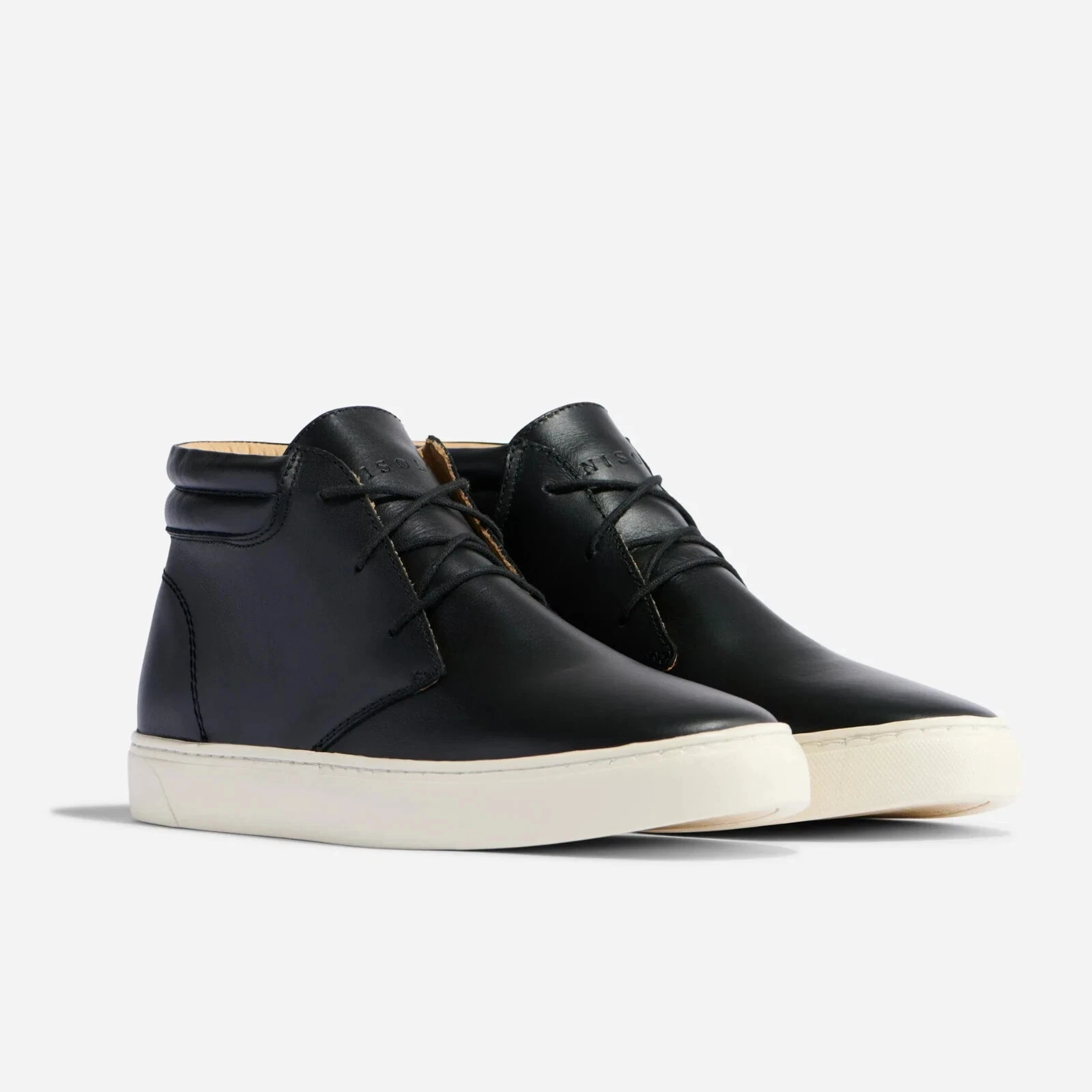 NISOLO CORTEZ MID TOP SNEAKERS MEN'S SHOES COLOR BLACK SIZE 8.5 NIB